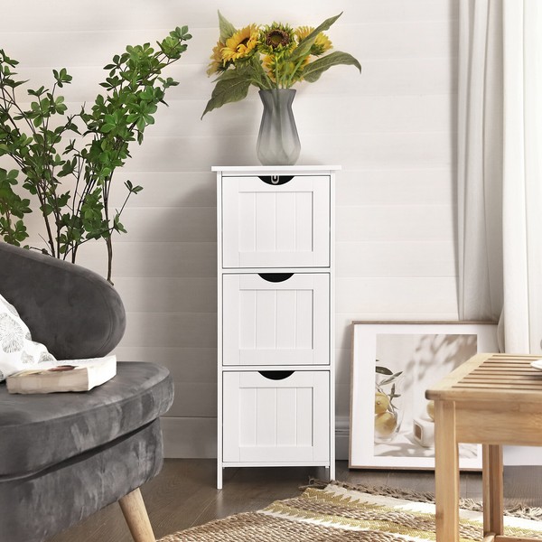 Badezimmerschrank Aufbewahrungsschrank Badschrank Badkommode Badregal BBC50WT-image