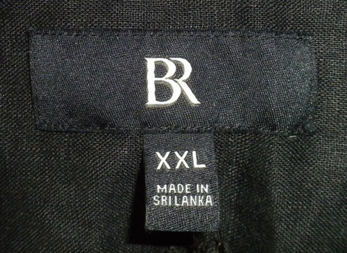 BR Men's Black Short Sleeve Button-Down Shirt Size XXL - Picture 5 of 8