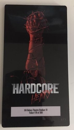 HARDCORE HENRY Original Promo Movie TICKET Limited Edition of 300 United Artist - 第 1/3 張圖片