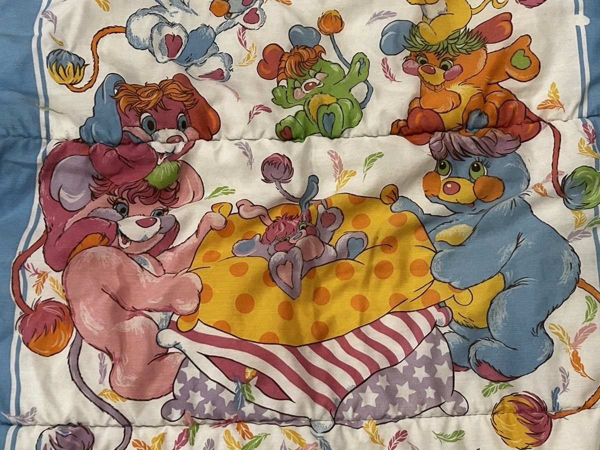 RARE VINTAGE POPPLES 80's BAG BACKPACK SACK *CRIBSY* Peluche Plush EUR