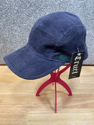 Cruel Girl Blue Corduroy Hat Adjustable Hook & Loop Green Logo