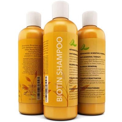 Biotin Natural Shampoo For Hair Growth Hair Loss Men Women