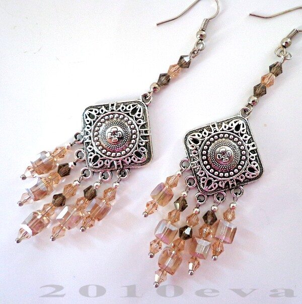 Pendientes Largos Clasicos de Cristal de Swarovski y Plata Ref.B91 + REGALO/GIFT