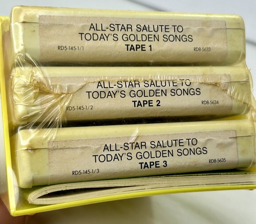 All-Star Salute to Todays Golden Songs 3 Tapes 8 Track 1981 New Sealed - Picture 2 of 4
