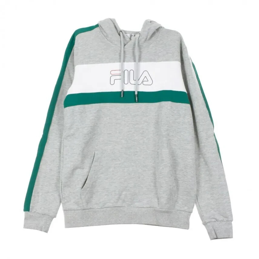 Felpa con cappuccio FILA da uomo grigia leggera con cappuccio top piccola nuova con etichette