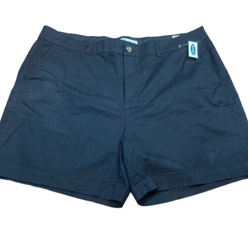 Women's Old Navy Everyday Short Black High Rise Twill Chino Shorts NEW Size 18