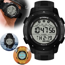 Military Waterproof Mens Digital LED Quartz Alarm Date Sports Wrist Watch Gifts
