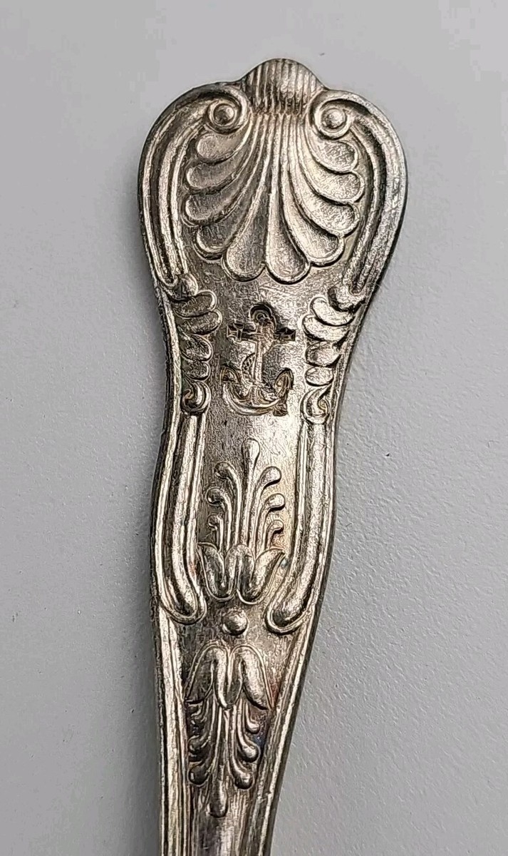 USN Navy Kings Pattern 7 inch Silver Plated Fork by International