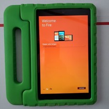 Amazon Fire HD 10 64GB, Wi-Fi, 10.1in - Black, Kids Green Foam Case Bundle