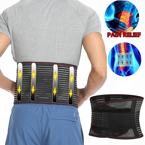Adjustable Lower Back Brace Breathable Lumbar Support Belt Pain Relief Men Women - 第 1/22 張圖片