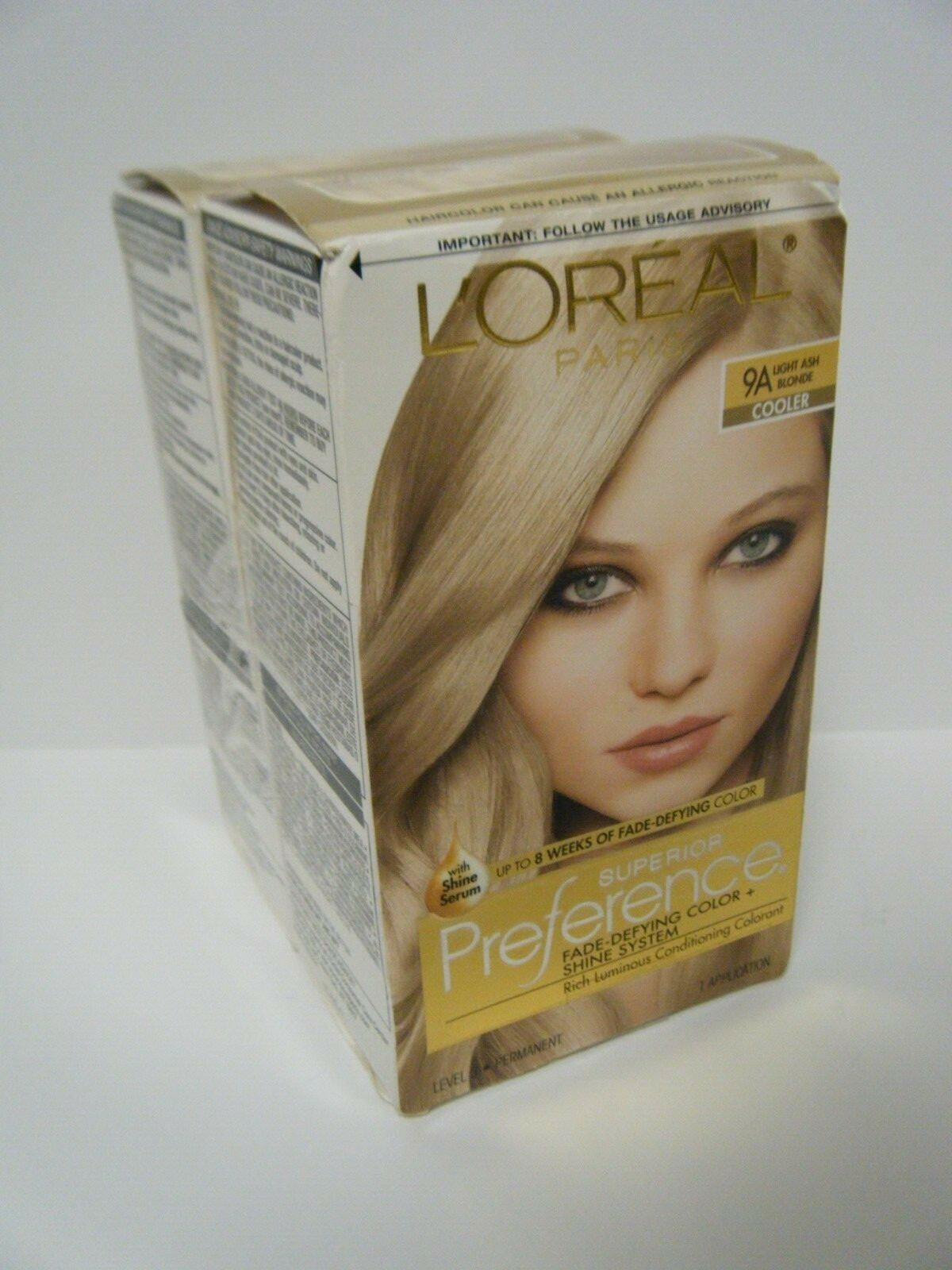 L&rsquo;Oreal Superior Preference Permanent Hair Color 9A Light Ash Blonde Cooler x2