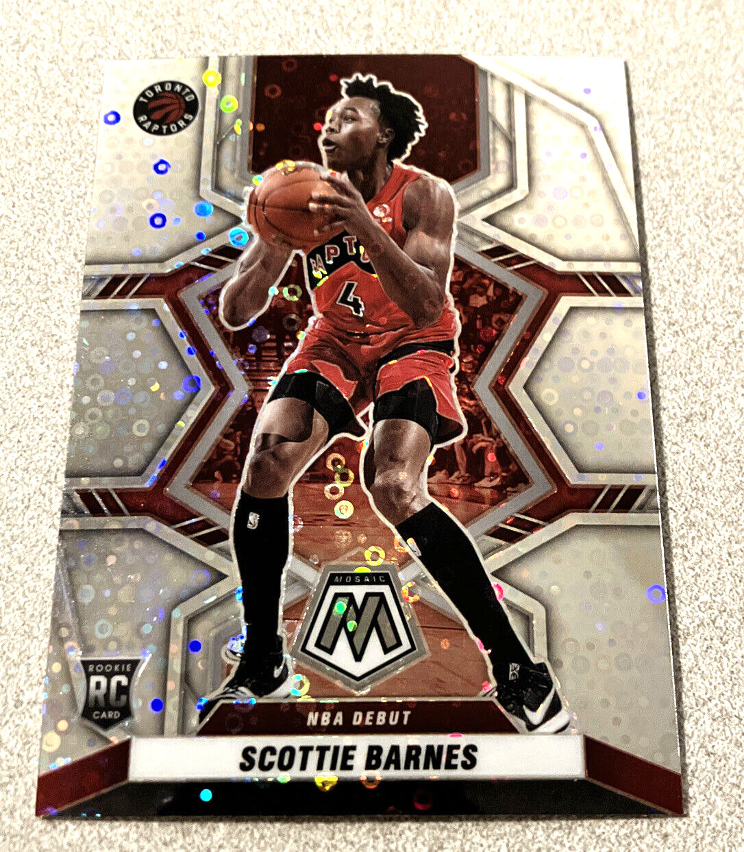 2021-22 Panini Mosaic National NBA Debut RC Disco Prizm #264 Scottie Barnes