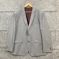 Zenetti Suit Jacket Mens L Large Grey Lined Collar Business Formal A5101