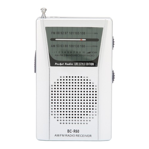 Portable Radio AM FM Transistor Radio 5W Speaker Real Time Long Life Battery - Picture 6 of 12
