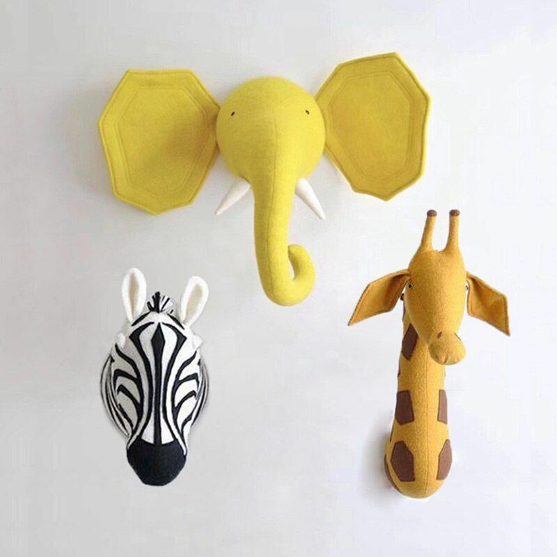 stuffed animal head wall mount