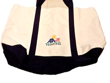 Vtg. ATA Vacations Canvas Tote Bag 22x15