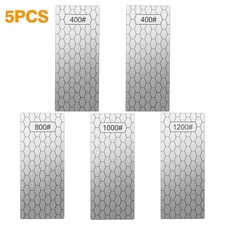 5PCS Diamond Sharpening Stones Set Honeycomb 200-1200 Grit Knife Sharpener Plate