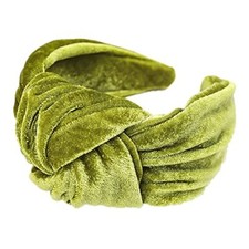 Women Velvet Knot Headband Elastic Wide Knotted Hairband Cocktail Dating