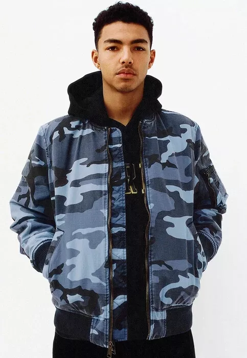 Veste de bombardier réversible Supreme S/S15 en coton MA 1