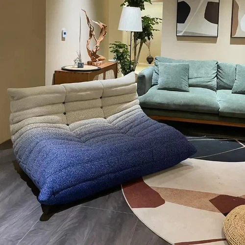 Tatami Sofa Gradient-colored Sofa Love Seat Beanbag Chair Caterpillar Lazy Sofa - Picture 9 of 9