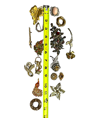 Large Lot of Vintage Rhinestone Figural Brooches ~ Phoenix Large Lot of Vintage Rhinestone Figural Brooches ~ Phoenix