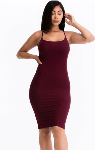 Ribbed Cami Soft Bodycon Dress - Bild 5 von 5