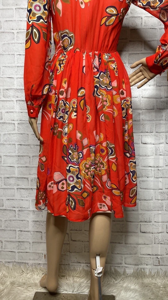 MSGM Vestido Seda Estampado Floral 42 S Foto 4 de 4