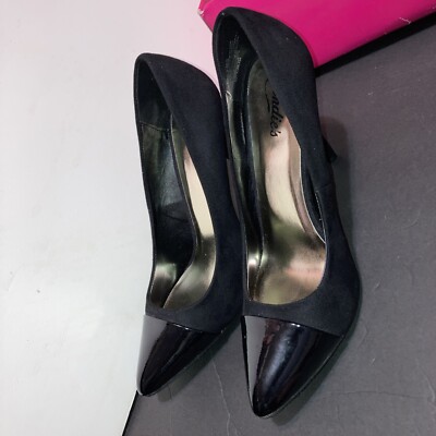 Candies Womens Alyssa Black Velvet Stiletto High Heels Shoes Size 10 Med 