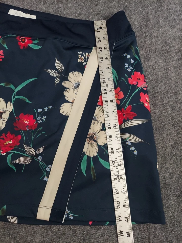 Lady Hagen Golf Skirt Skort Womens XL Blue Floral Pickleball Tennis Wrap Stretch - Image 4 of 4
