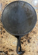 VTG O.P. & CO.  #8 Cast Iron Skillet Heat Ring Orr Painter No Wobble