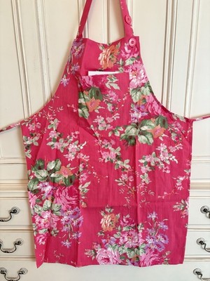 Gorgeous NEW APRIL CORNELL  APRON ~  Cottage Rose  ~ 31 X 30 ALL COTTON