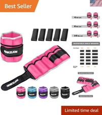 1 Pair 2 3 5 10 Lbs Adjustable Ankle Weights for Women Men Kids, Strength Tra...
