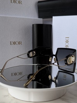 Christian Dior 30Montaigne 12A Black Gold Grey Lens Women