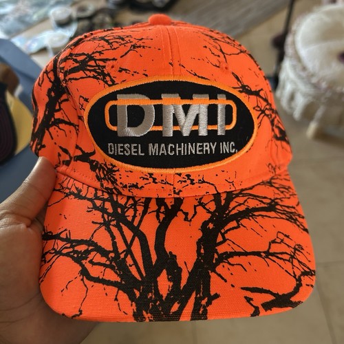 Diesel Life Hat Camo Orange Strapback Cap Trucker  ~