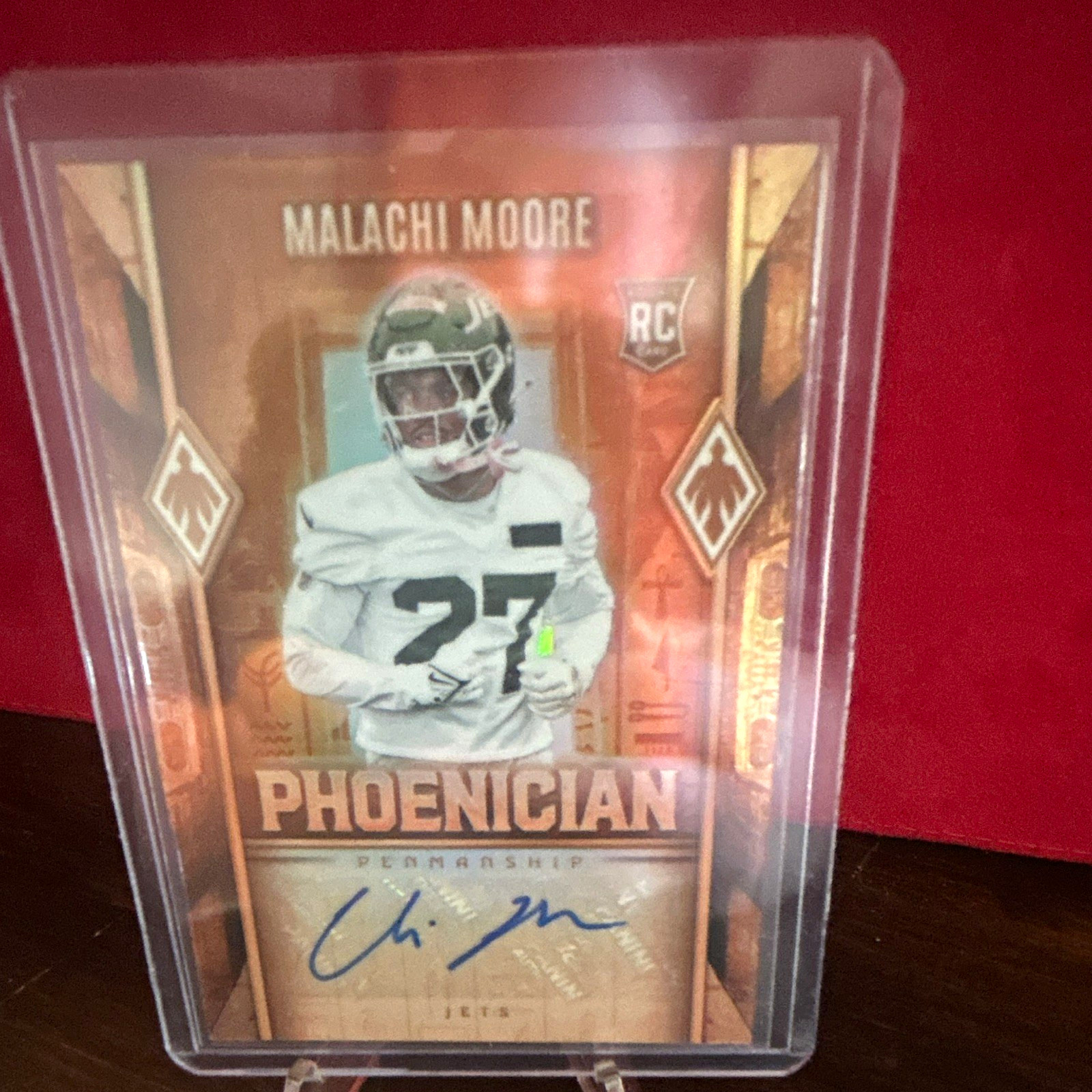 Panini 2025 Phoenix Phoenician Penmanship Malachi Moore Rookie Auto PHP-MAM Jets