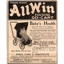 Sidway Mercantile Company Allwin Go-Cart Elkhart IN 1907 Magazine Ad SAH7-H2