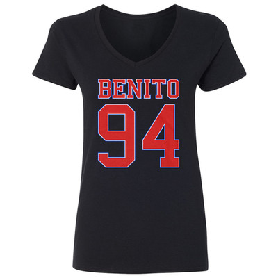Benito 94 Jersey Style Support - Ball Style for Fans Ladies' V-Neck Tshirt