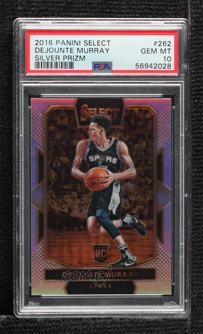 2016 Panini Select Courtside Silver Prizm Dejounte Murray #262 PSA 10 GEM MT h8k