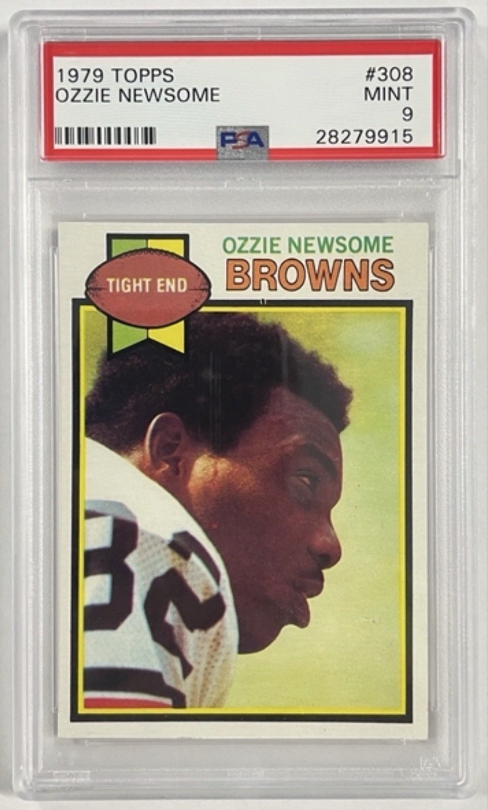 1979 Topps #308 Ozzie Newsome Rookie PSA 9 Cleveland Browns HOF Low Pop