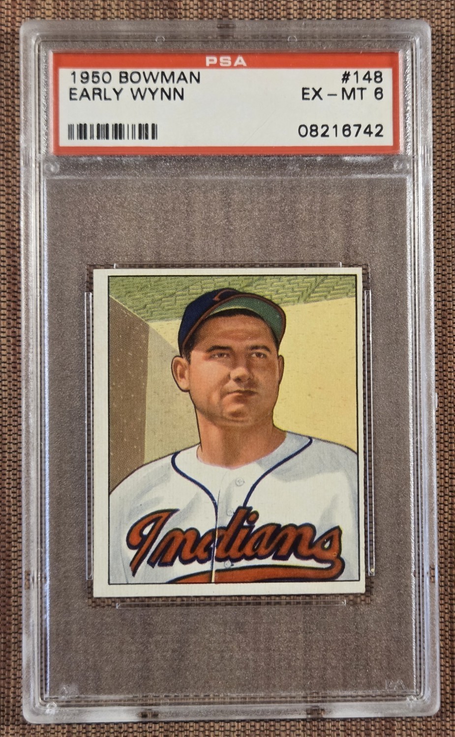 1950 Bowman #148 Early Wynn Cleveland Indians Senators Baseball Card PSA 6 HOF