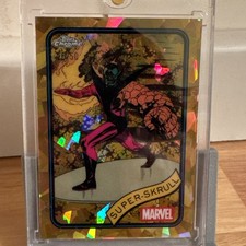 2025 Topps Chrome Marvel Super-Skrull #11 Gold Wave Refractor #’d/50 Fantastic 4