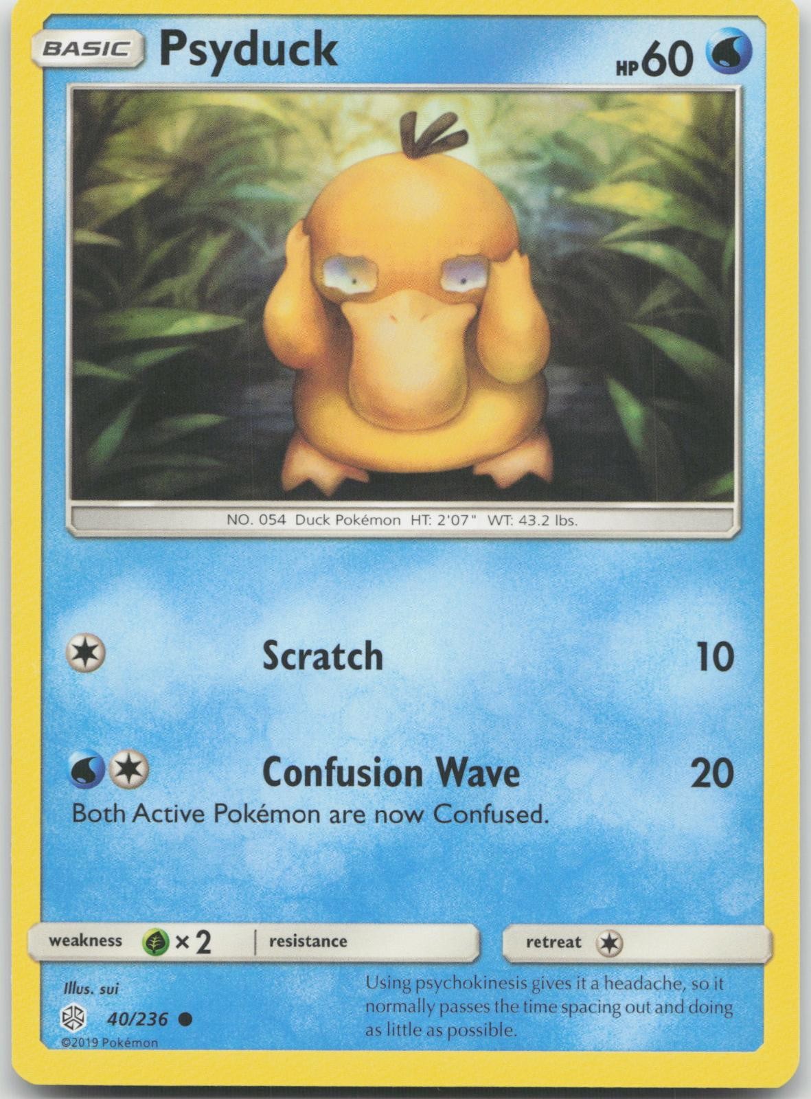 Psyduck 40/236 Common Cosmic Eclipse Pokemon Near Mint
