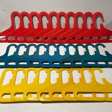 Vintage Funky Hangers Circa 1970's Blue - Red - Yellow