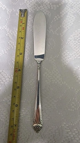 MID CENTURY VINTAGE 1950 STARLIGHT PATTERN SILVERPLATED MASTER BUTTER KNIFE - Picture 5 of 11