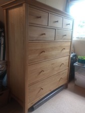 Solid Oak Wood Set Of Drawers