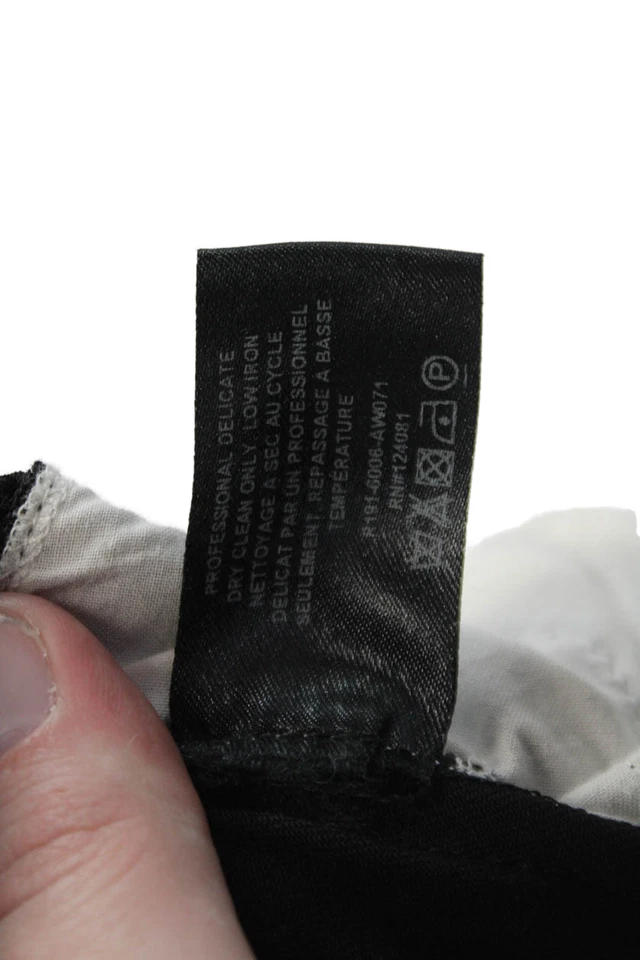 Pantalones de vestir plisados de pierna ancha con cremallera de lana negros talla 06 Proenza Schouler para mujer Foto 4 de 4