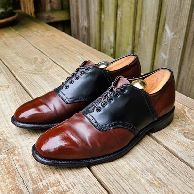 新品 Johnston&Murphy ARISTOCRAFT HANDMADE Vintage Johnston & Murphy Aristocraft SHELL CORDOVAN Saddle Dress