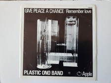 1969 Apple John Lennon Give Peace a Chance / Remember Love Original Pic Sleeve