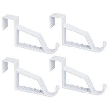 Over The Door Hanger Holder Hook Storage Organizer Clothing Rack Metal 4 PCS