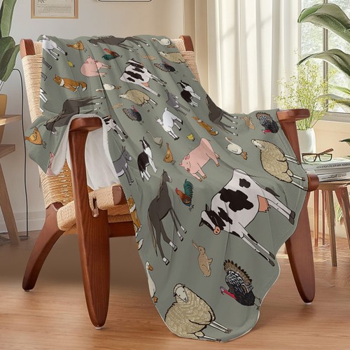 Tiere Flanell Fleece Decke Fuzzy Hund Katze Decke für Mädchen 50"x 60" - Bild 2 von 7